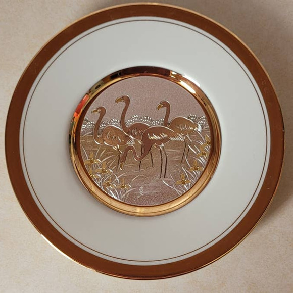 Dynasty China Other - Dynasty Gallery Original Chokin China Flamingo Plate 6.5" Round